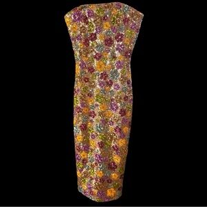 Viviana Sequin Floral Strapless Cocktail Dress The Population  Purple Pink NWOT